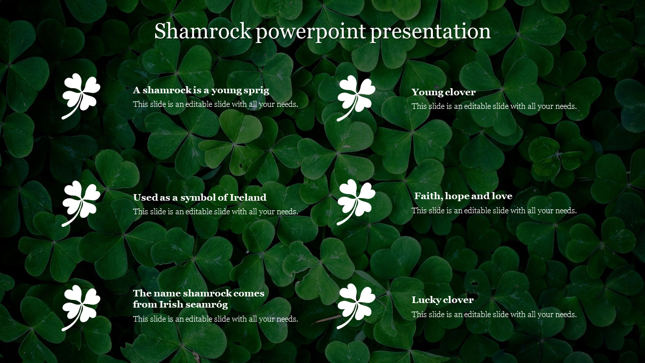 Innovative Shamrock Powerpoint Presentation Slides with regard to Shamrock Powerpoint Template Free