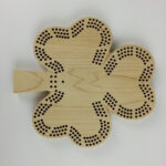 Irish Shamrock 3 Track Cribbage Board   Etsy With Diy Shamrock Cribbage Board Template
