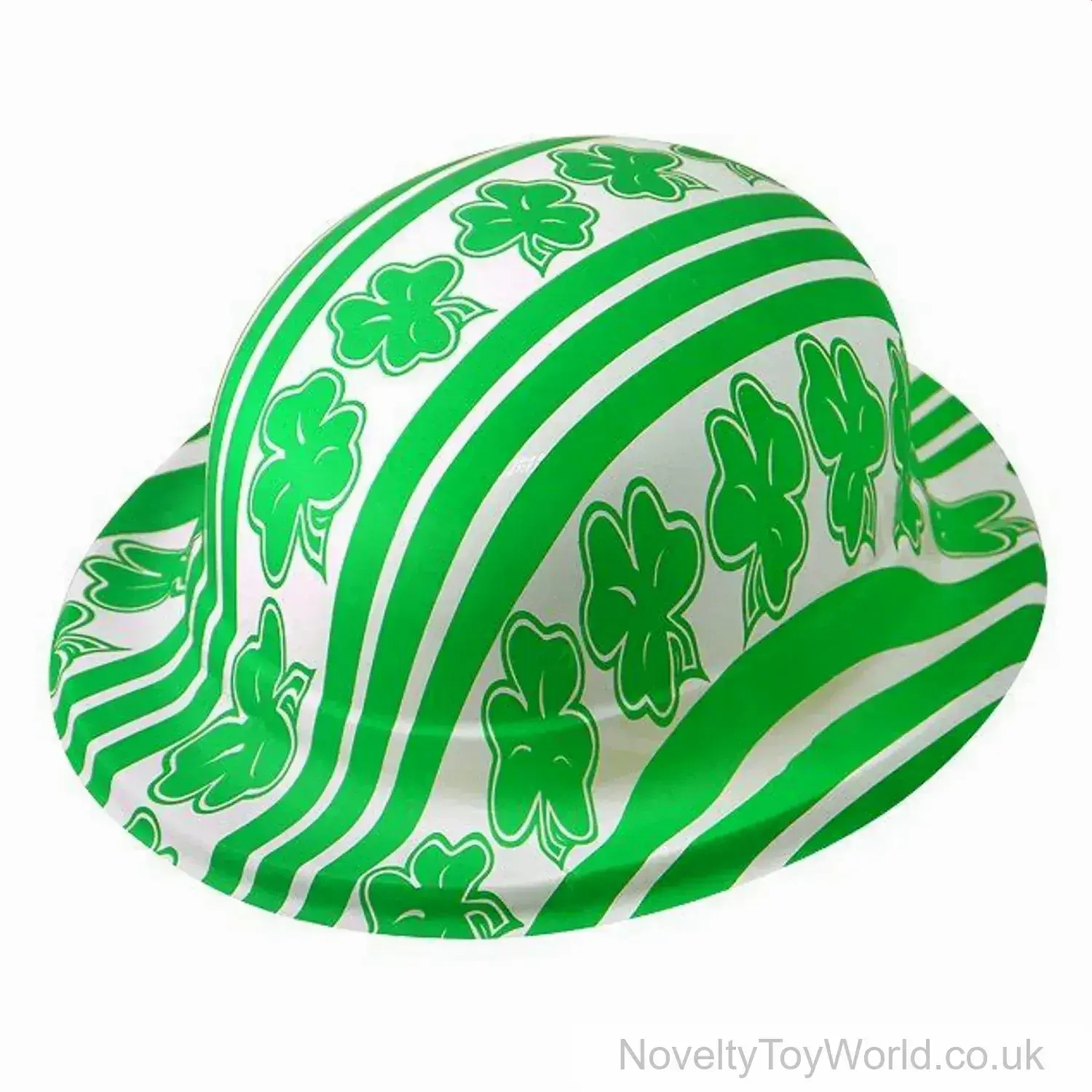 Irish Shamrock St Patrick&amp;#039;S Day Plastic Bowler Hat - Adult - 24 Units  (£0.50 Per Unit) intended for Adult Shamrock Hats Templates