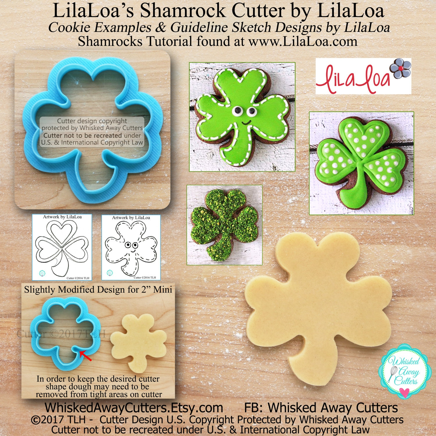 Lilaloa&amp;#039;S Shamrock Cookie Cutter And Fondant Cutter Designed throughout Shamrock Cookie Cutter Template
