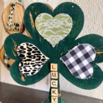 Lucky" Diy Dollar Tree Shamrock For St. Patrick'S Day Throughout Shamrock Template Made Out Hearts