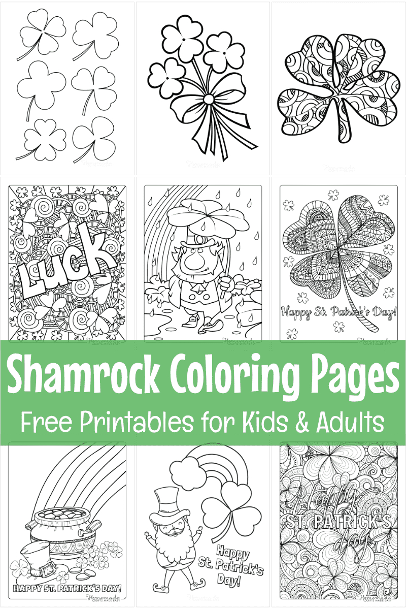 Lucky Shamrock Coloring Pages For Kids & Adults throughout Coloring Pages Shamrock Template