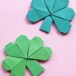 Origami Shamrock Pertaining To Folded Paper Shamrock Template