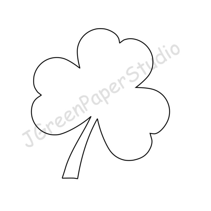 Template For Shamrock Leaf