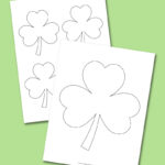 Printable Shamrock Templates In Different Sizes   Chevron Lemon In 4 Inch Shamrock Template