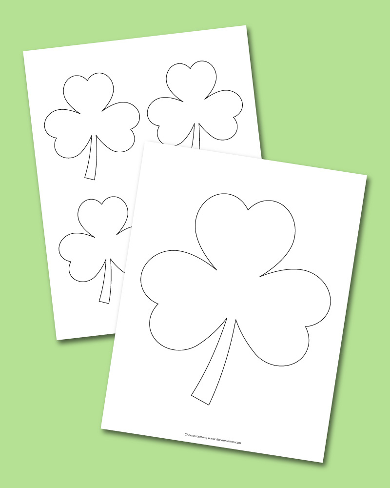 Printable Shamrock Templates In Different Sizes - Chevron Lemon throughout 8.5 X 11 Shamrock Template