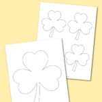 Printable Shamrock Templates In Different Sizes   Chevron Lemon Within 2 Inch Shamrock Template
