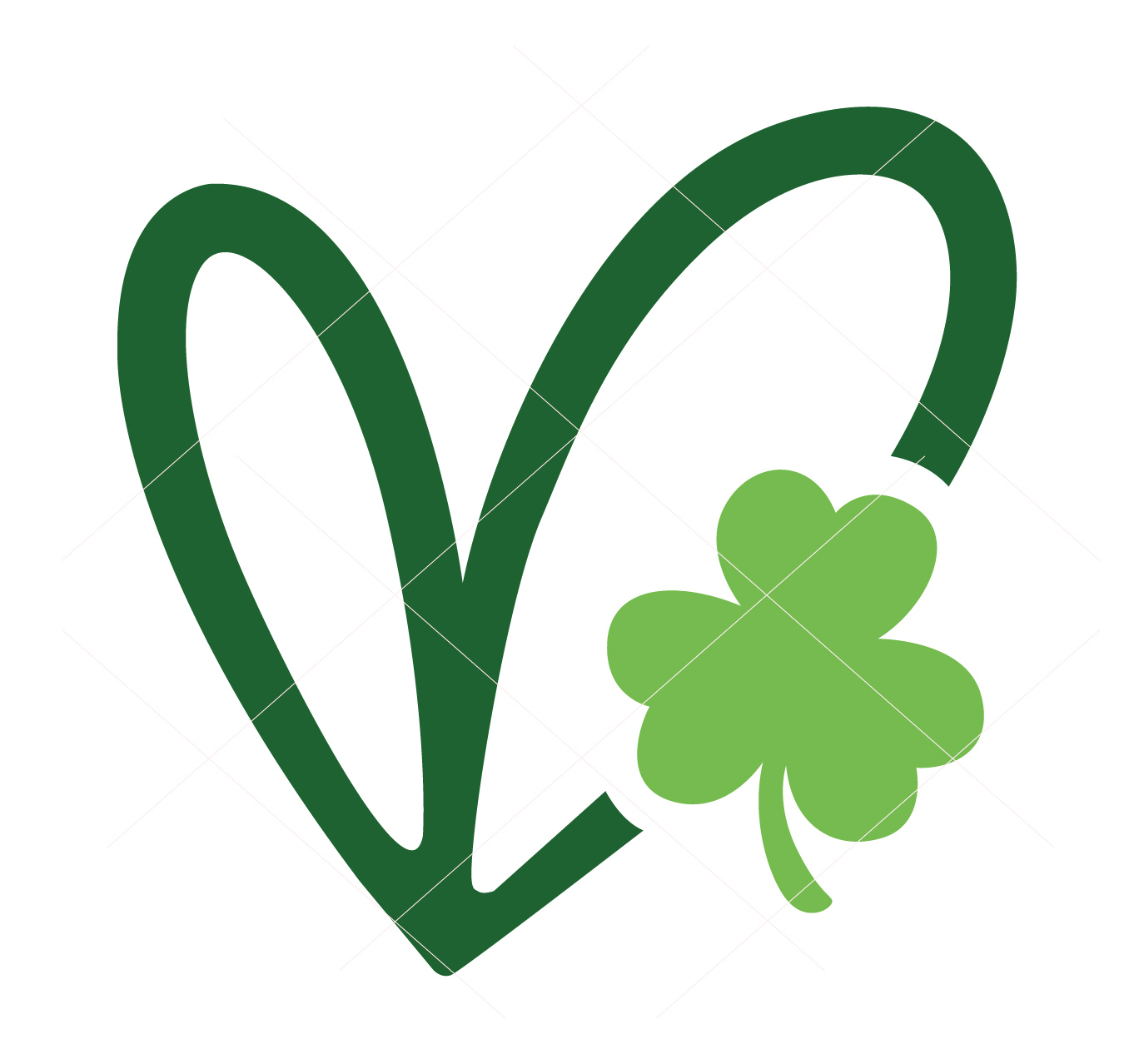 Shamrock Heart Vector St Patricks Day Cut Vector - Design Shop regarding Heart And Shamrock Template