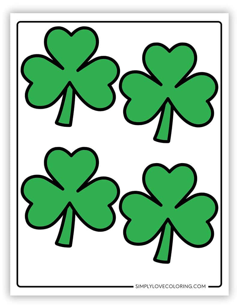 Shamrock Leaf Clover Templates (Free Pdf Downloads) - Simply Love with Printable Green Shamrock Template