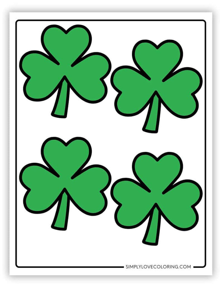 Green Shamrock Template Printable