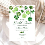 Shamrock St. Patrick'S Day Bridal Shower Invitation Template Irish With Regard To Free Template Wedding Program With Shamrocks