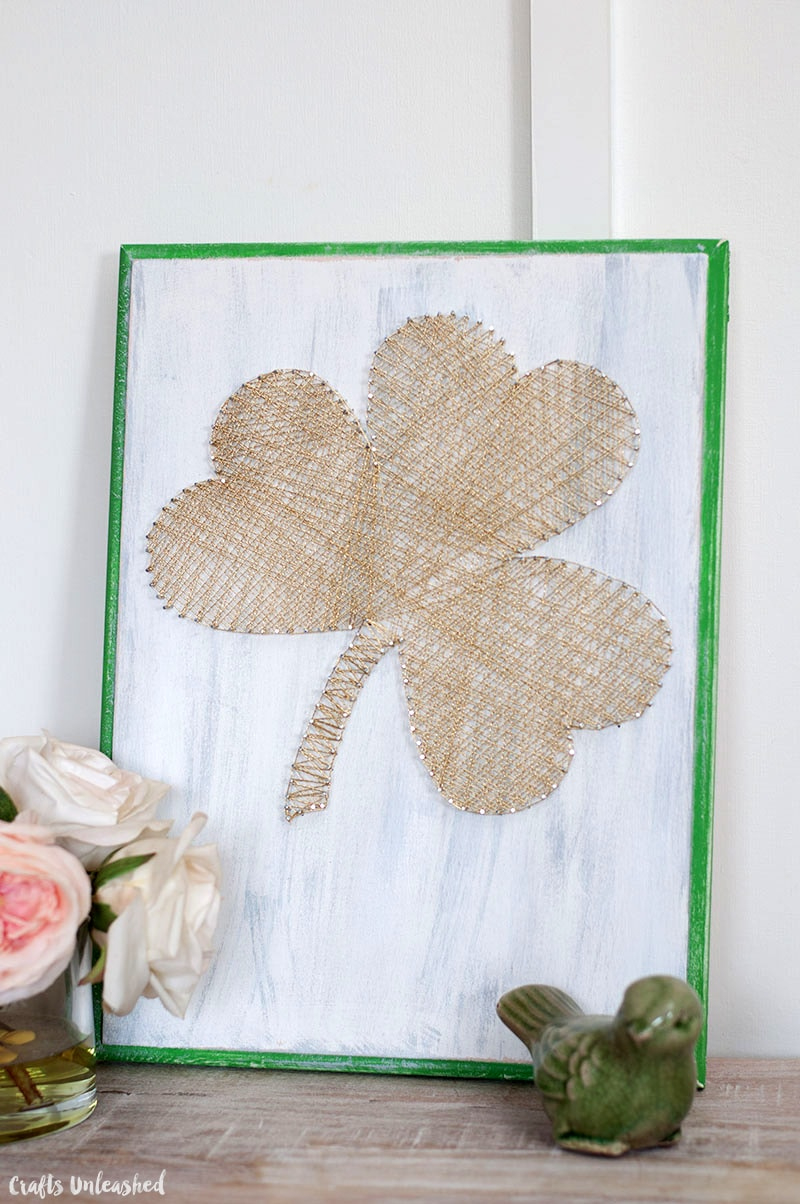 Shamrock String Art Decor in Shamrock String Art Template