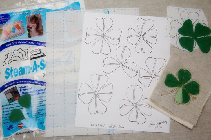 3 Leaf Shamrock Template Sewing