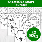 Shamrock Template Bundle: 10 Sizes For St. Patrick'S Day Crafts Intended For Shamrock Template Different Sizes