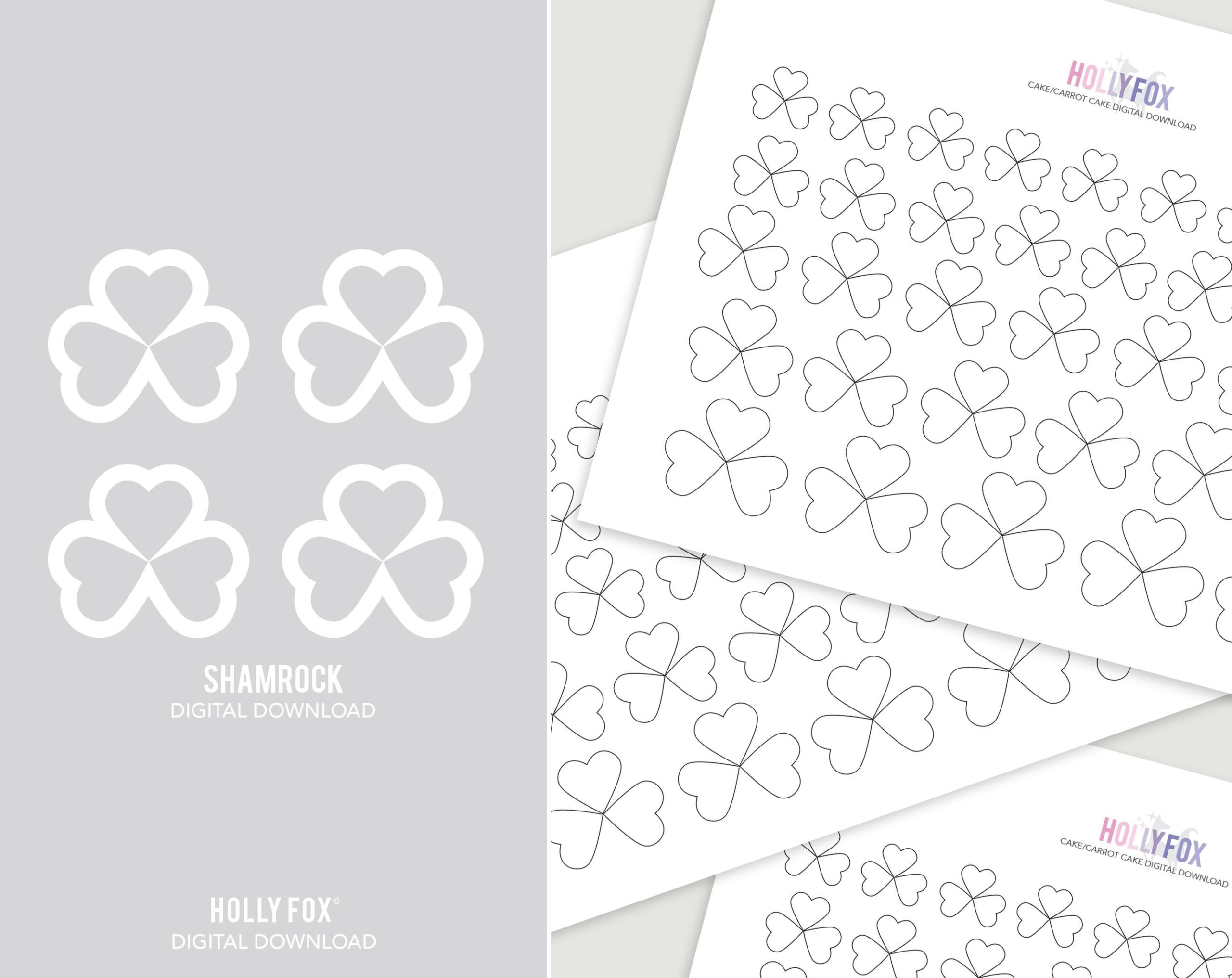 Shamrock Template • Instant Digital Download - Etsy Ireland intended for Shamrock Template For Cake