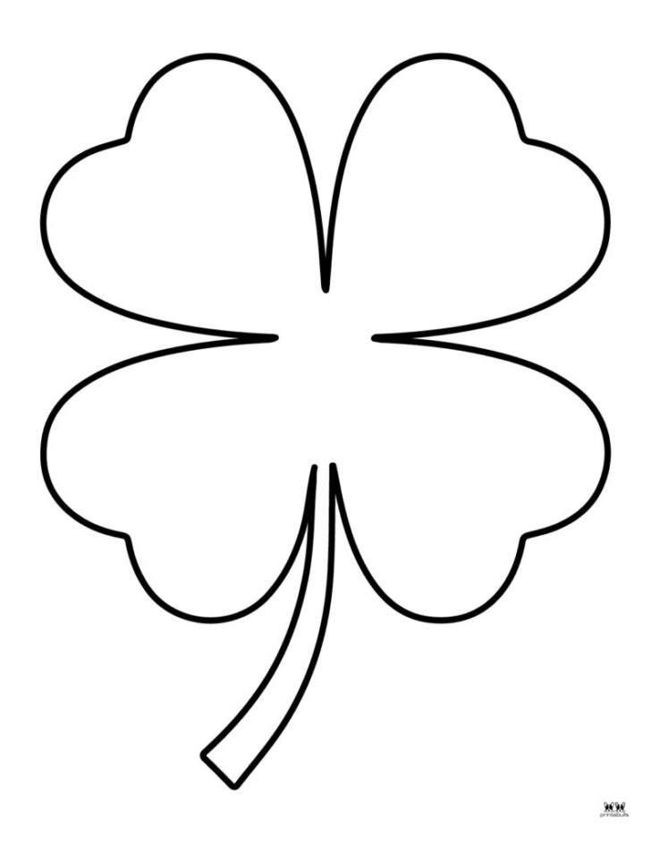 Full Page Free Printable Shamrock Template