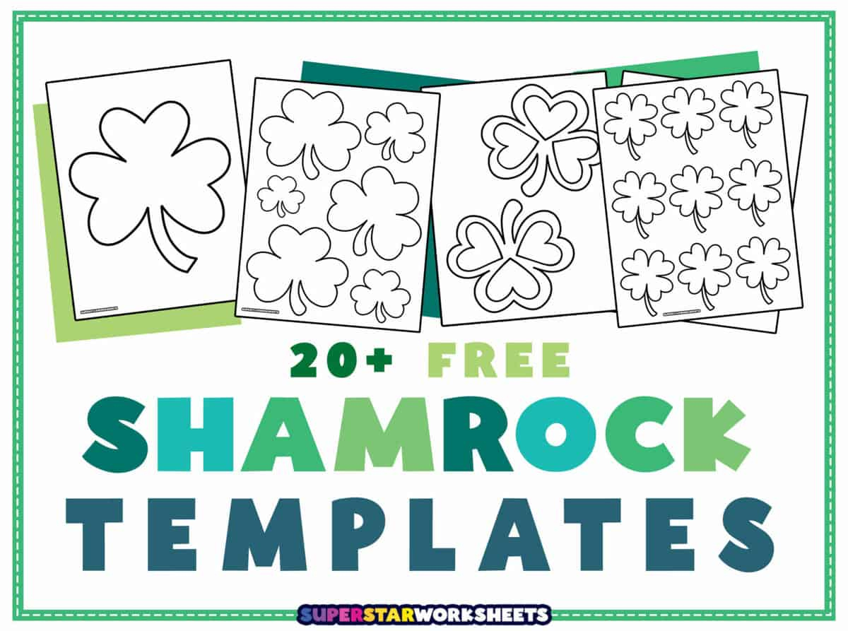 Shamrock Templates (Free Printables) - Superstar Worksheets regarding Shamrock Template Writing Lines