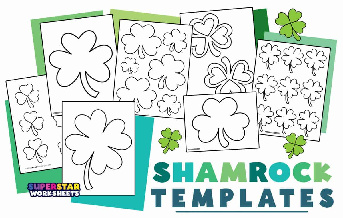 Shamrock Templates (Free Printables) - Superstar Worksheets with Shamrock Writing Paper Template
