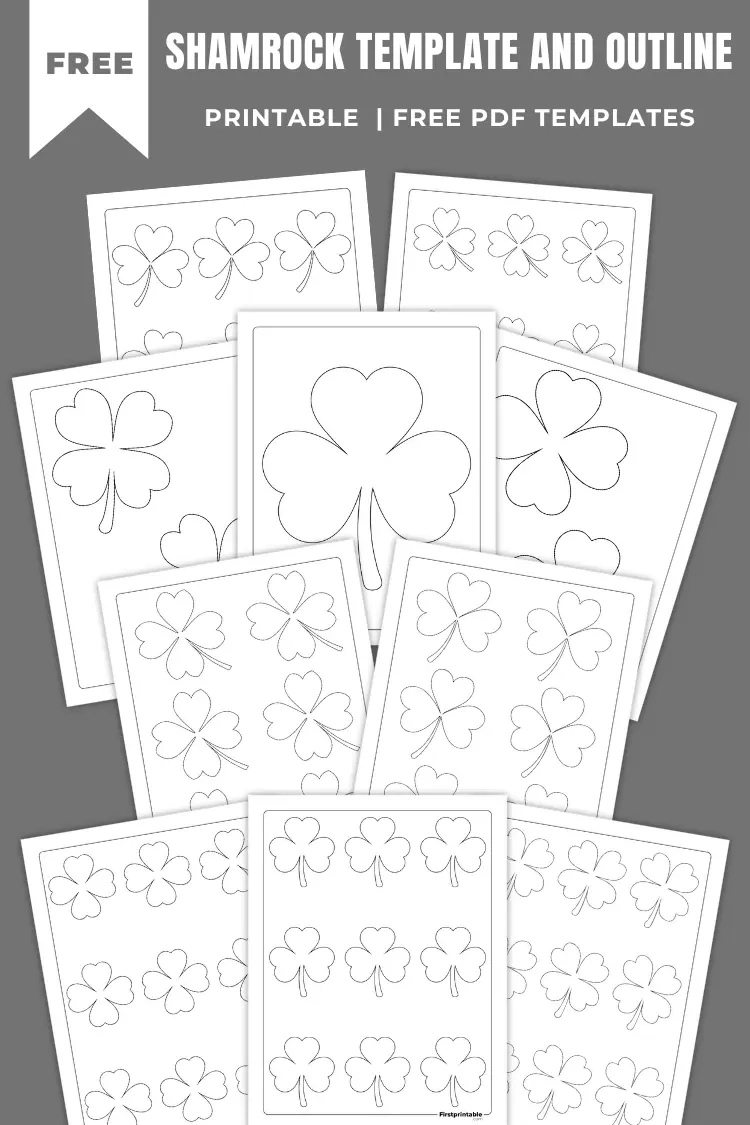 Shamrock Templates &amp;amp; Outlines | 60+ Free Printable Pdfs with Shamrock Man Free Black And White Template