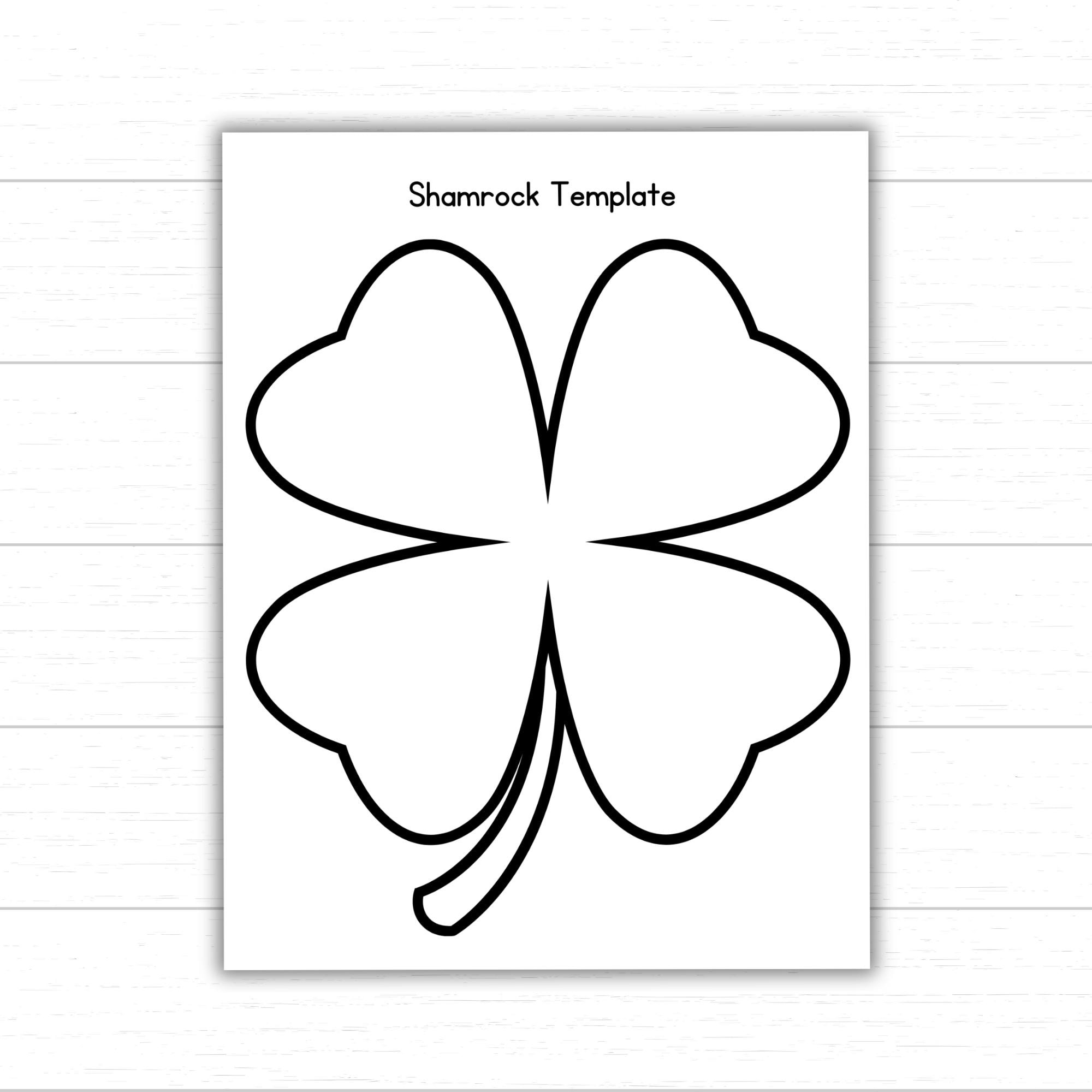 Shamrock Templates, Printable Shamrocks For Crafts And Activities inside Shamrock Template Black And White