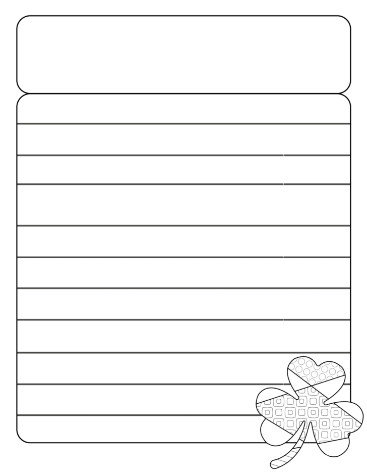 Shamrock Template Writing Paper