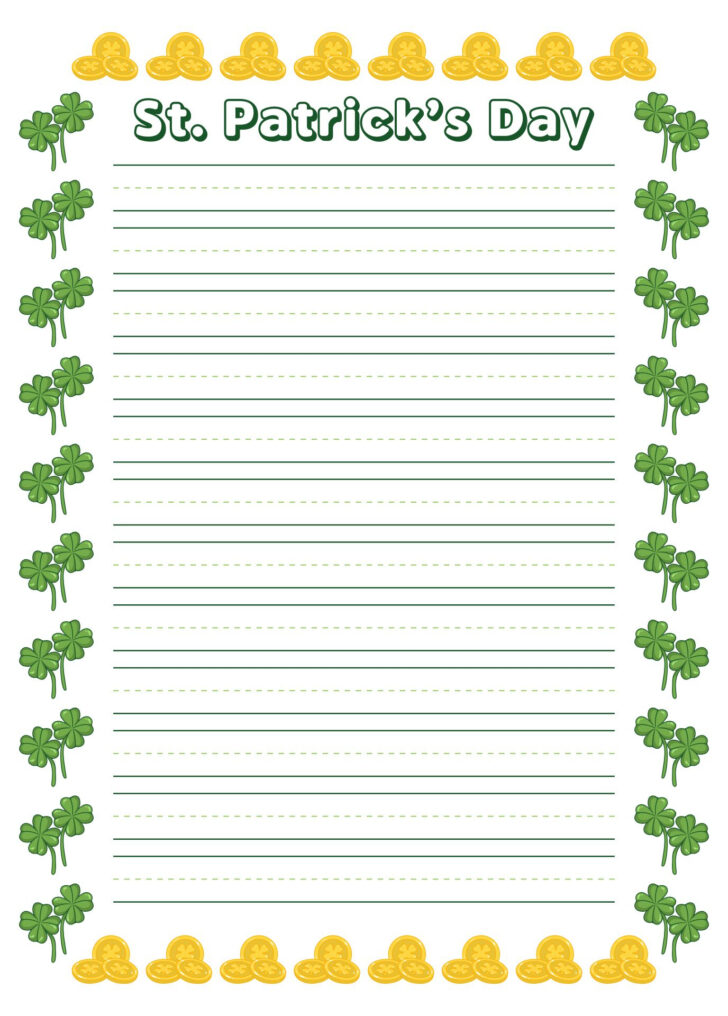 Shamrock Template Writing Lines