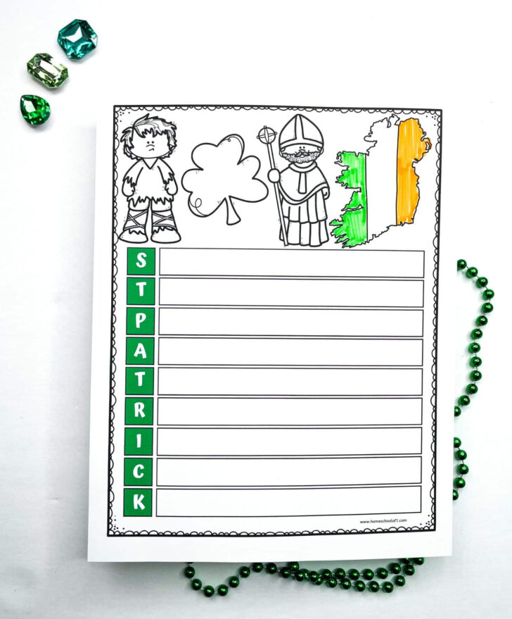 Shamrock Acrostic Poem Template
