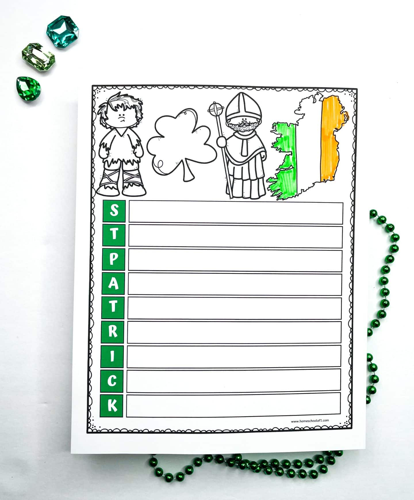 St Patrick&amp;#039;S Day Acrostic Poem Templates (Free Printables) inside Shamrock Acrostic Poem Template