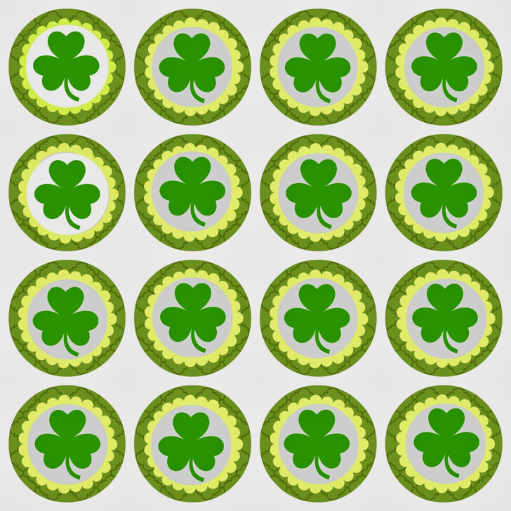 St Patrick's Day Shamrock Template
