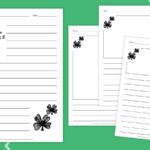 St. Patrick'S Day Writing Paper In Shamrock Writing Paper Template