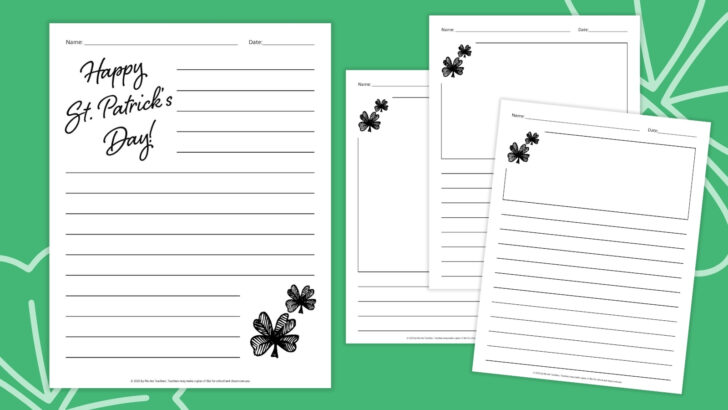 Shamrock Writing Paper Template Shamrock Writing Paper Template