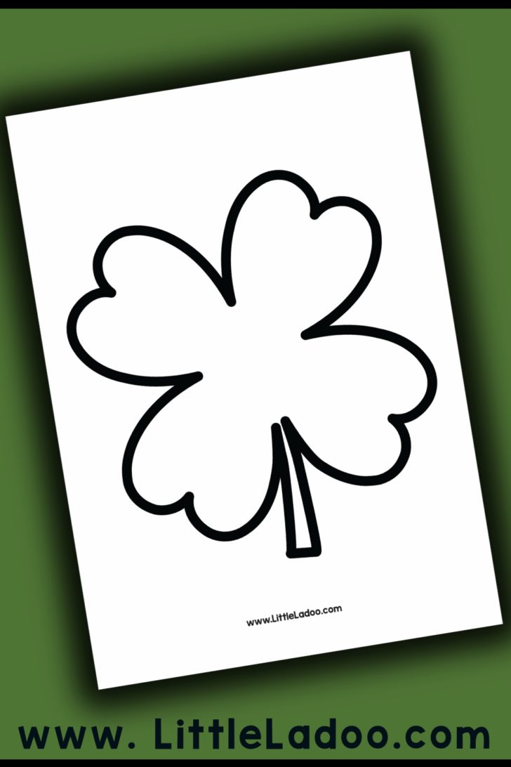 Sideways Shamrock Cut Out Template