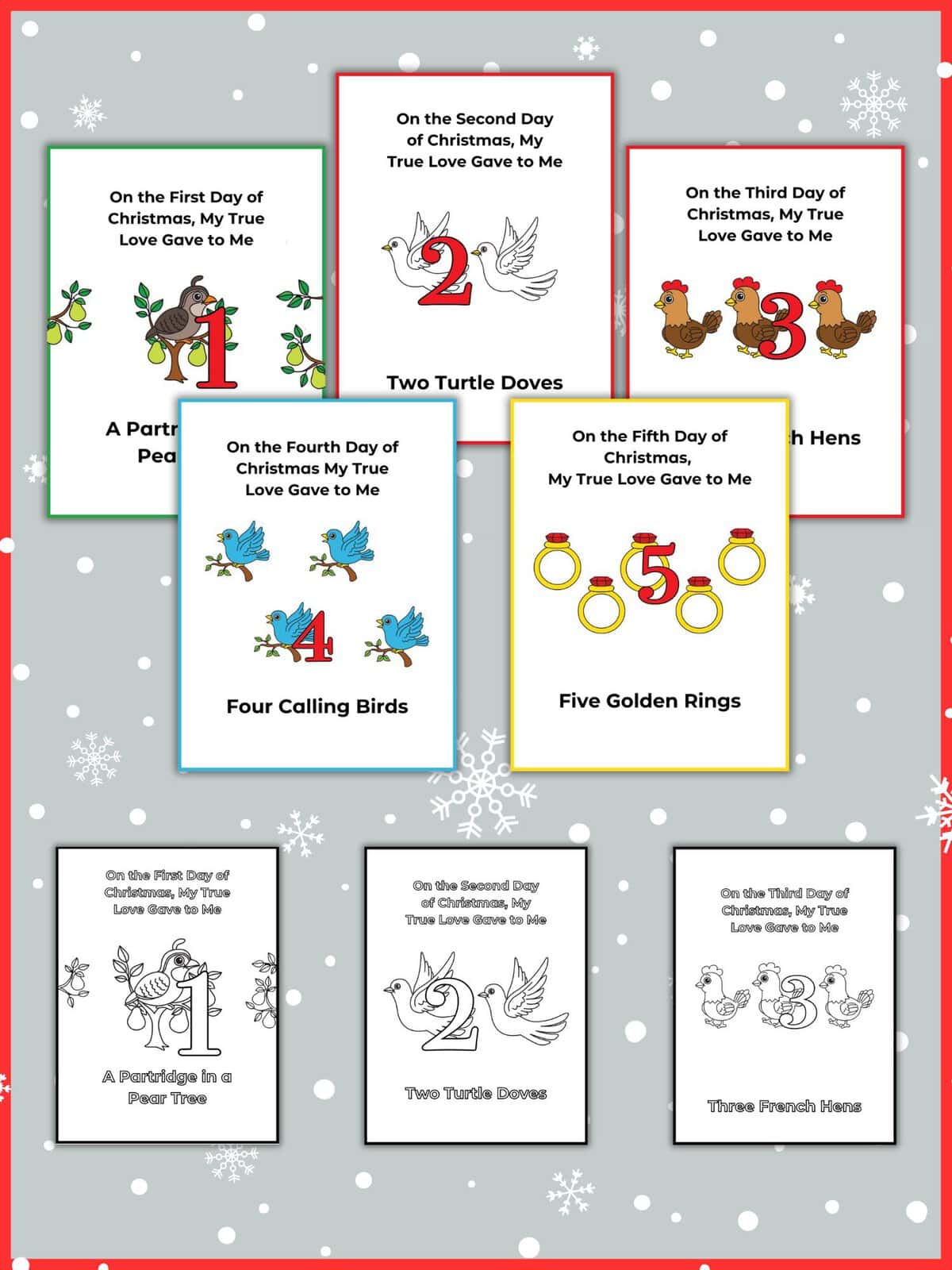 12 days of christmas card template