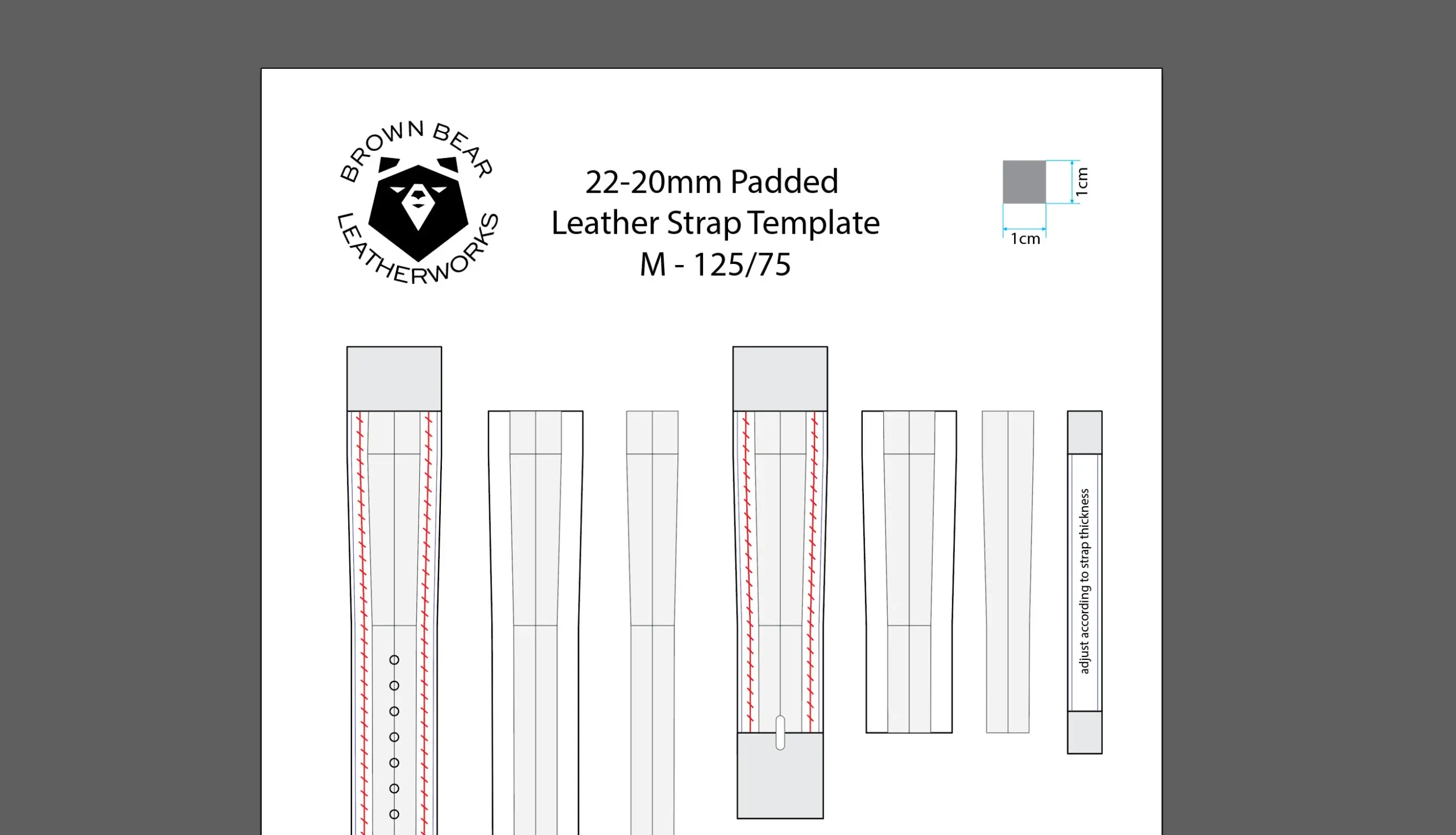 18 Printable Watch Strap Templates 18 20