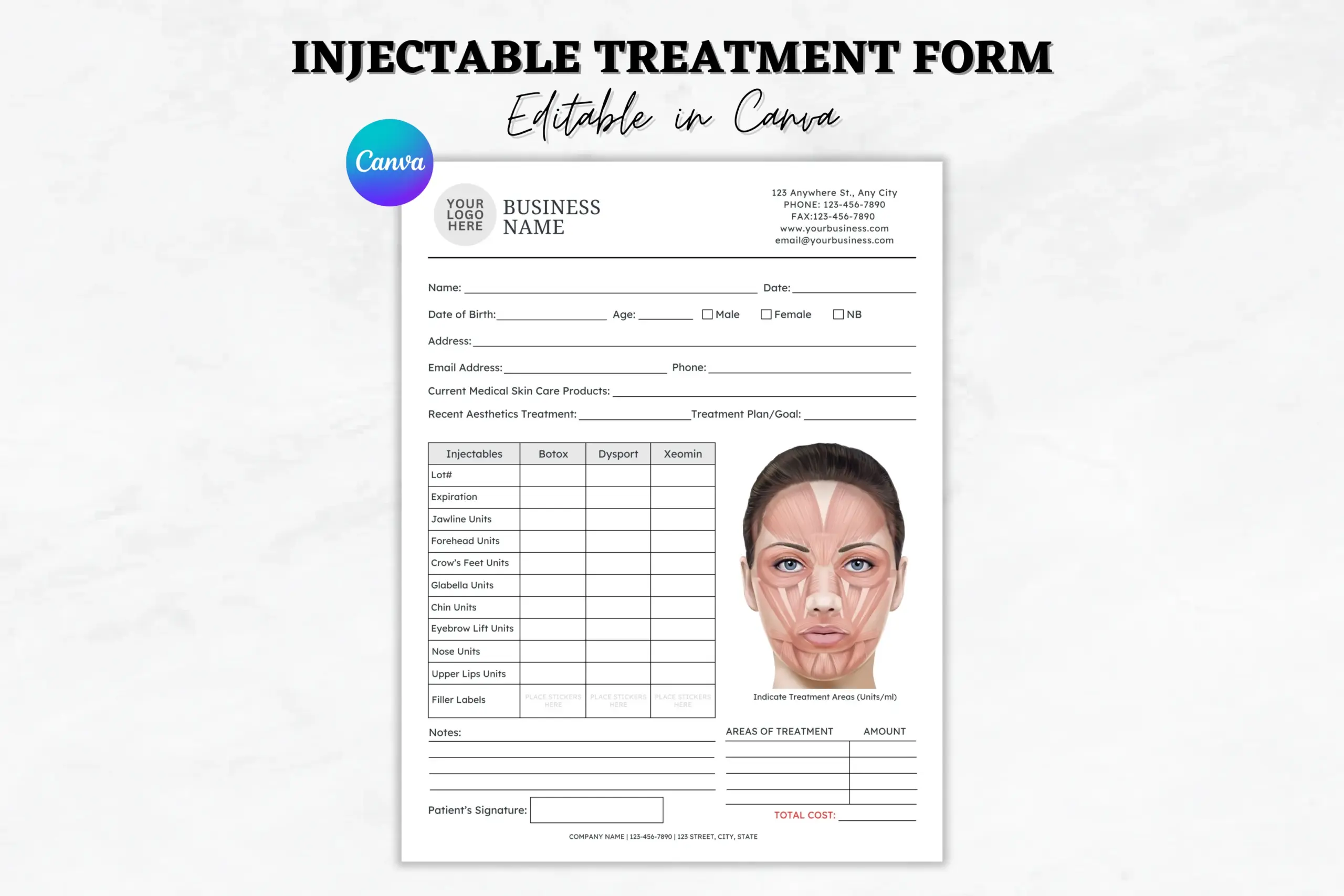 283779663 Botox And Dermal Filler Canva Form