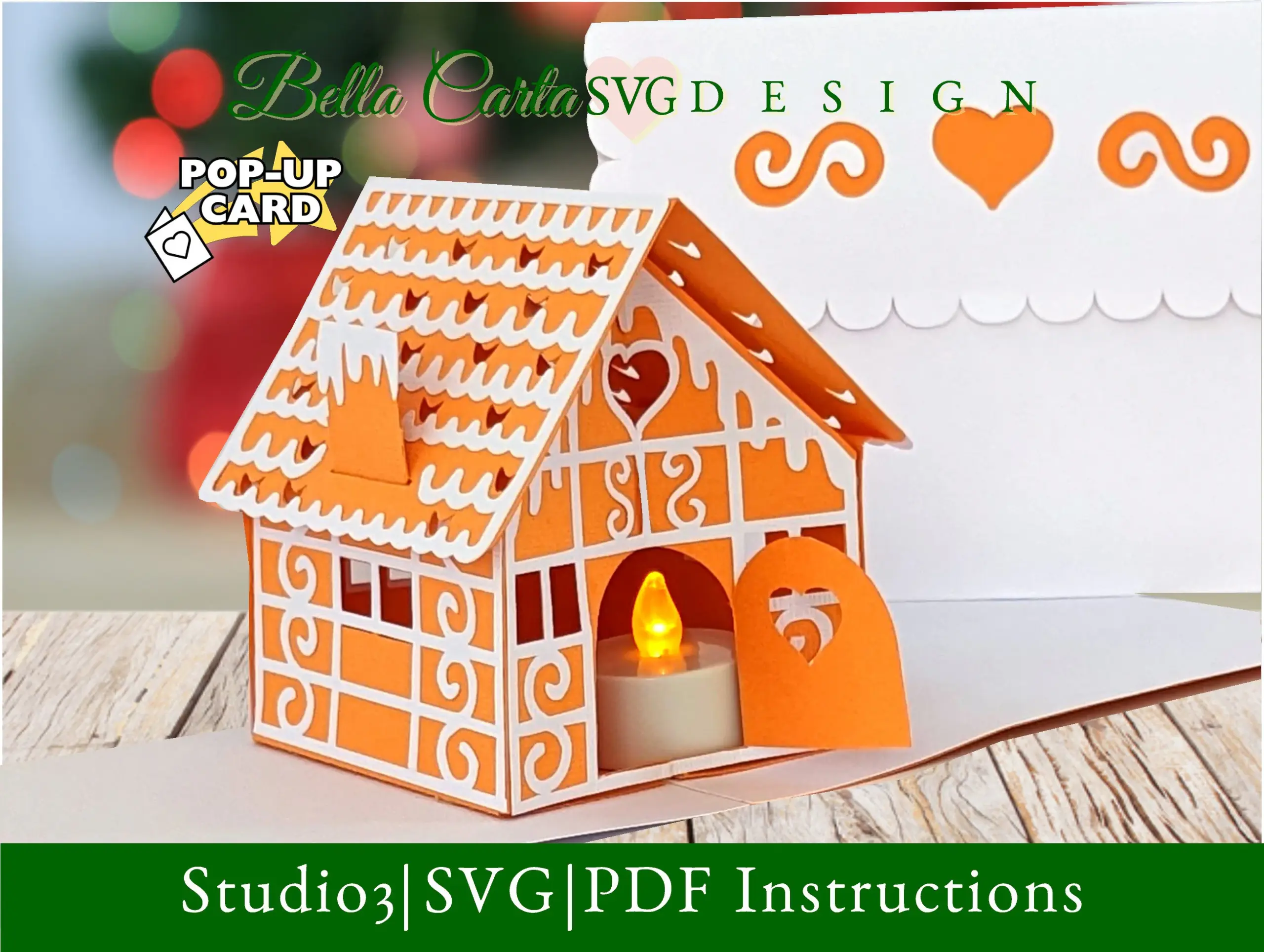 3d Svg Gingerbread House Pop Up Card 3d Svg Gingerbread House Pop Up Card
