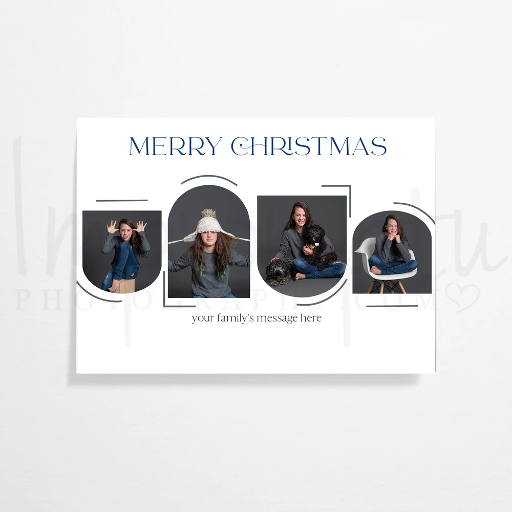 5x7 Minimalistic Shapes Christmas Card Template 5x7 Minimalistic Shapes Christmas Card Template