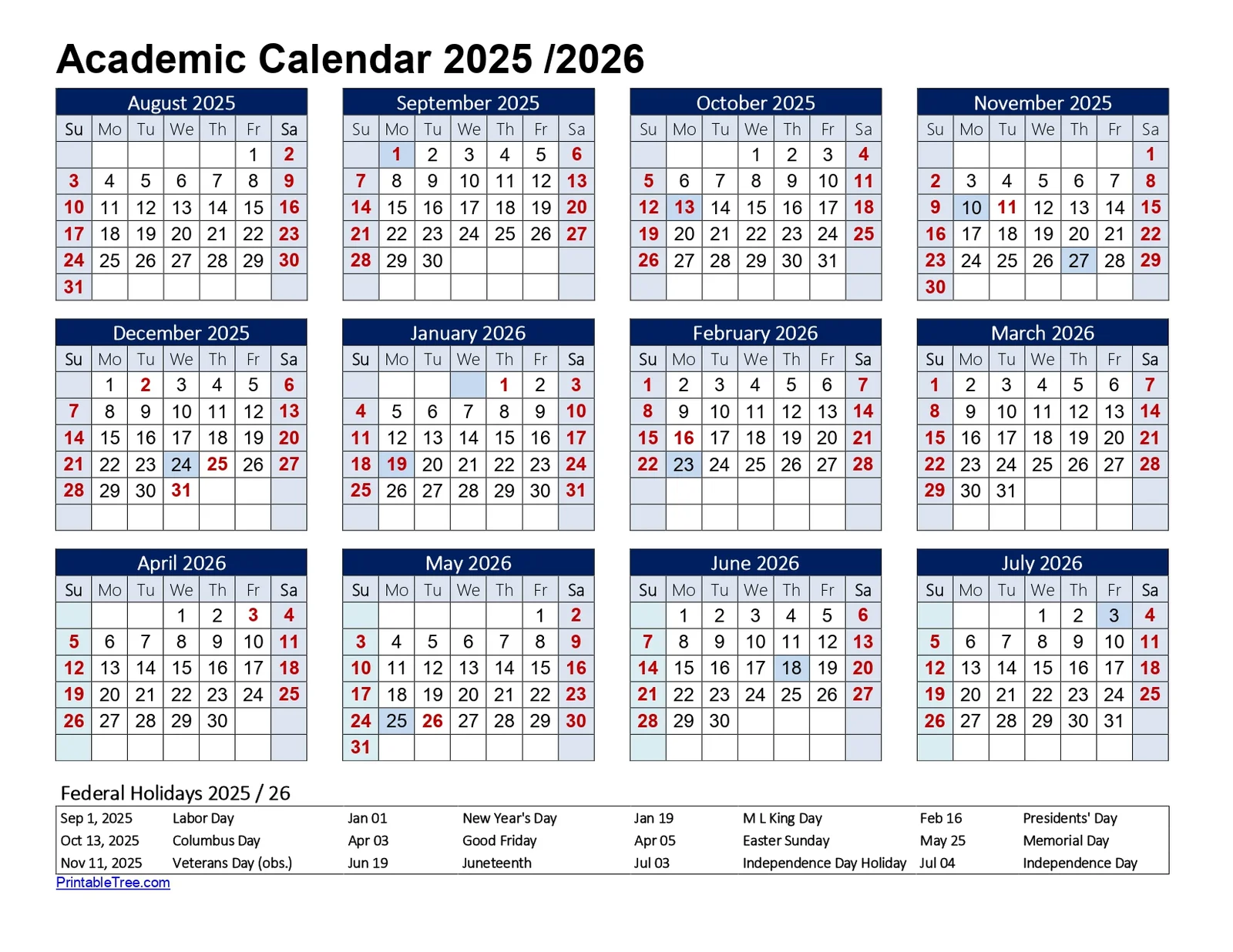 Academic Calendar 2026 To 2027 Templates Academic Calendar 2026 To 2027 Templates