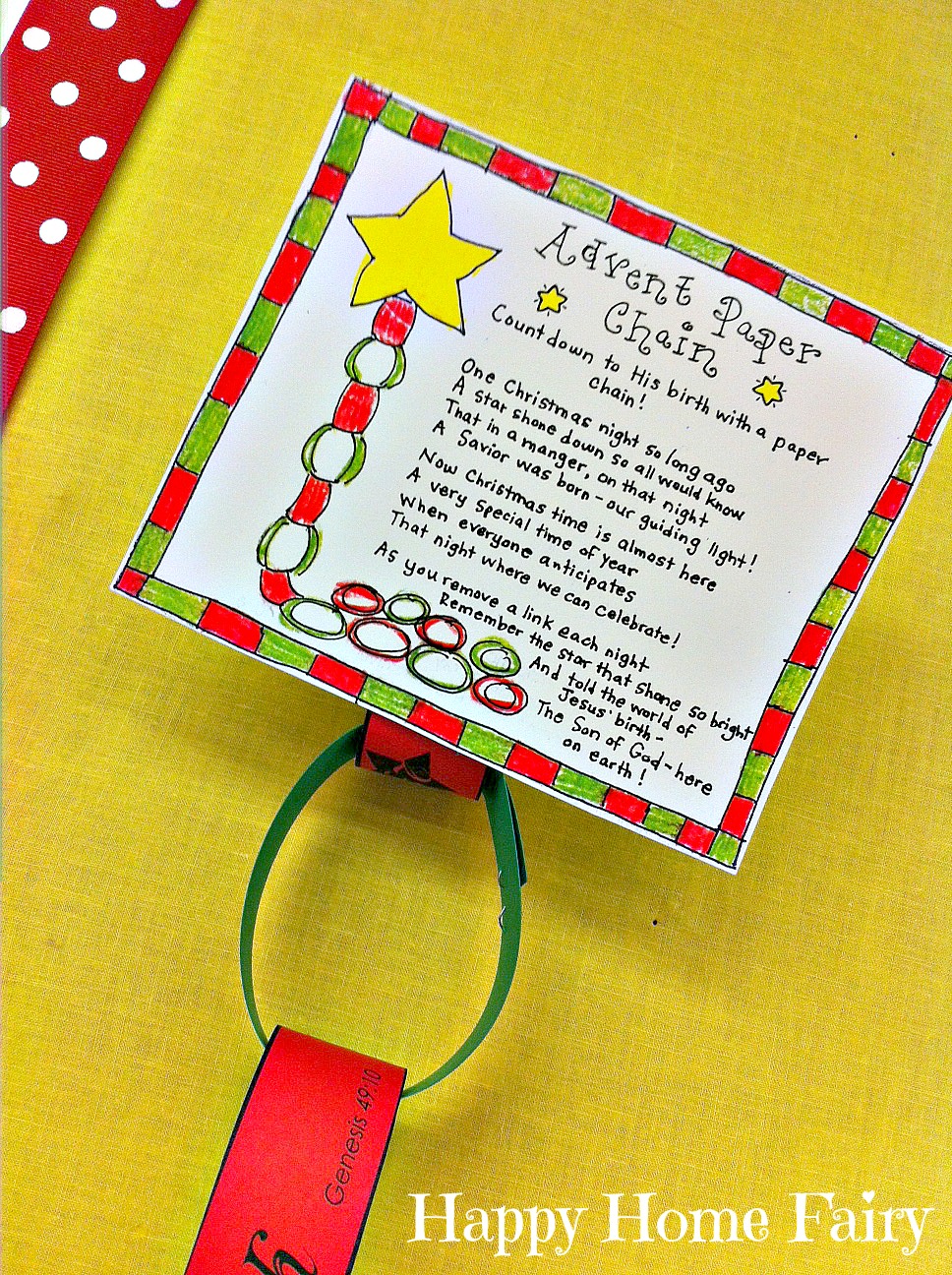Advent Paper Chain Countdown Free Printable