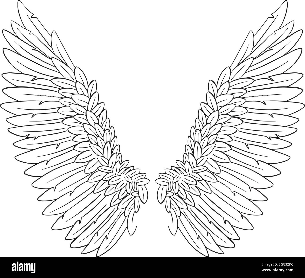 angel wing feather template