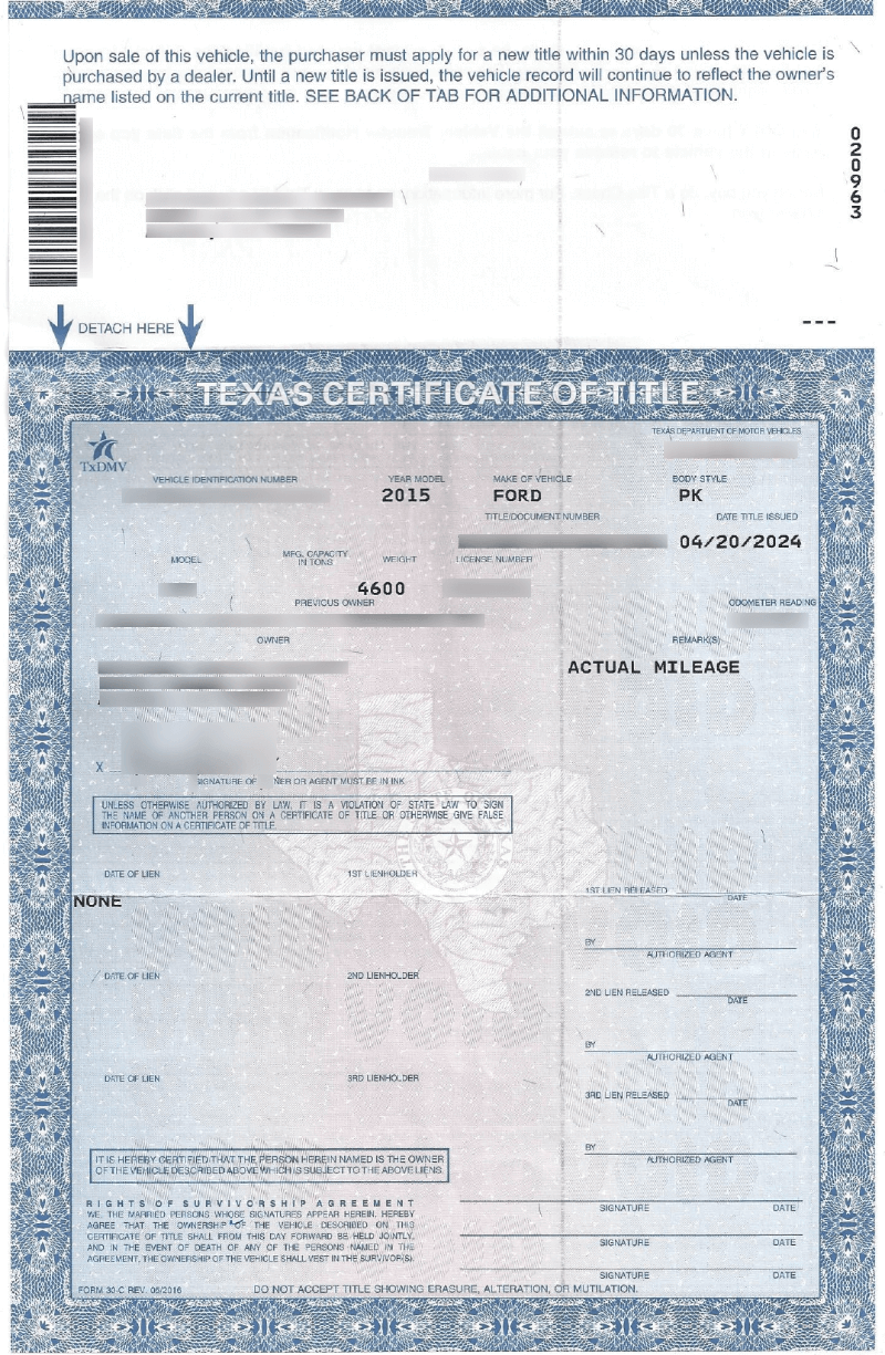 Apostille Car Title Vehicle