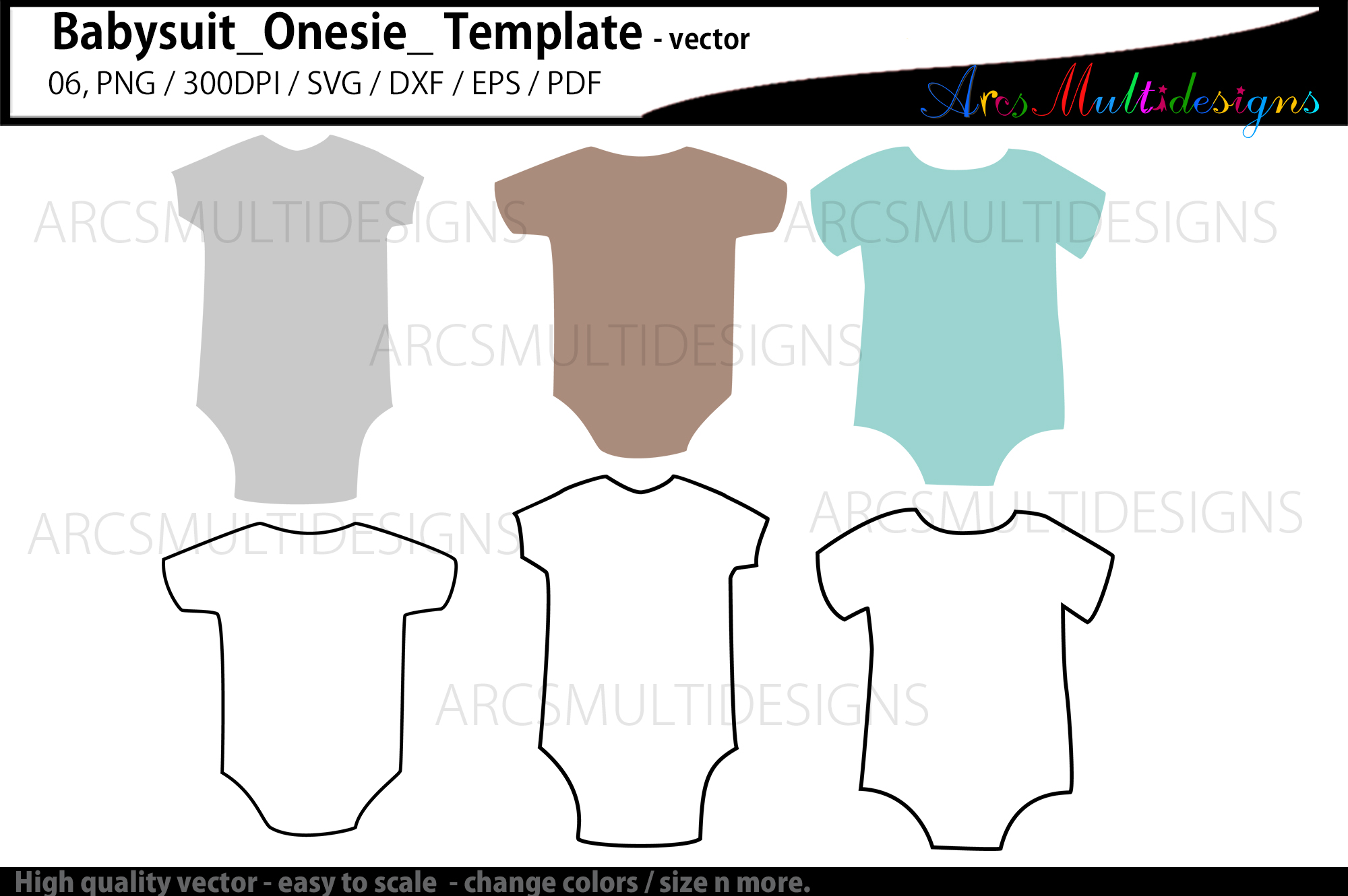 Babysuit Template Onesie Template