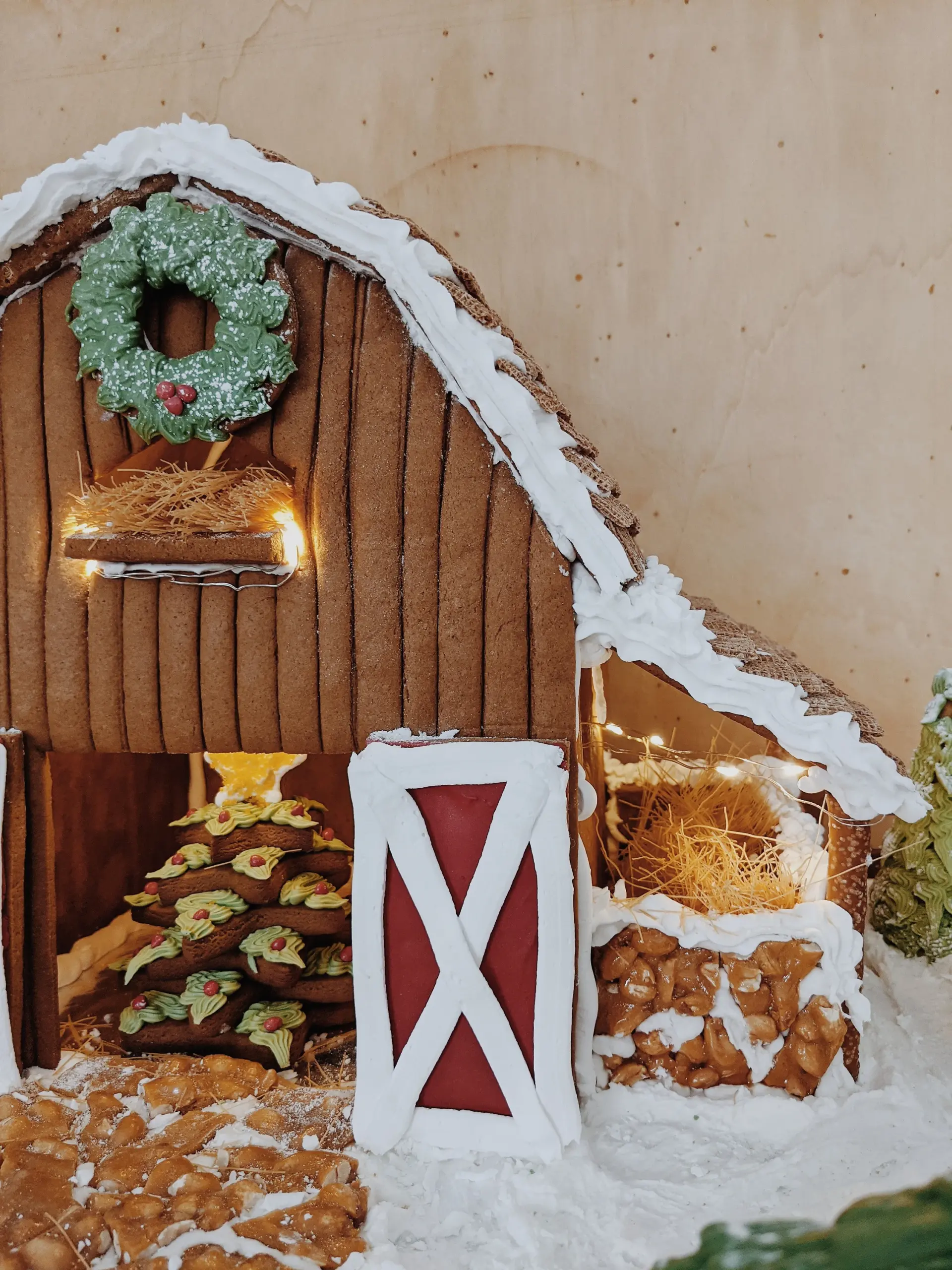 gingerbread house barn template