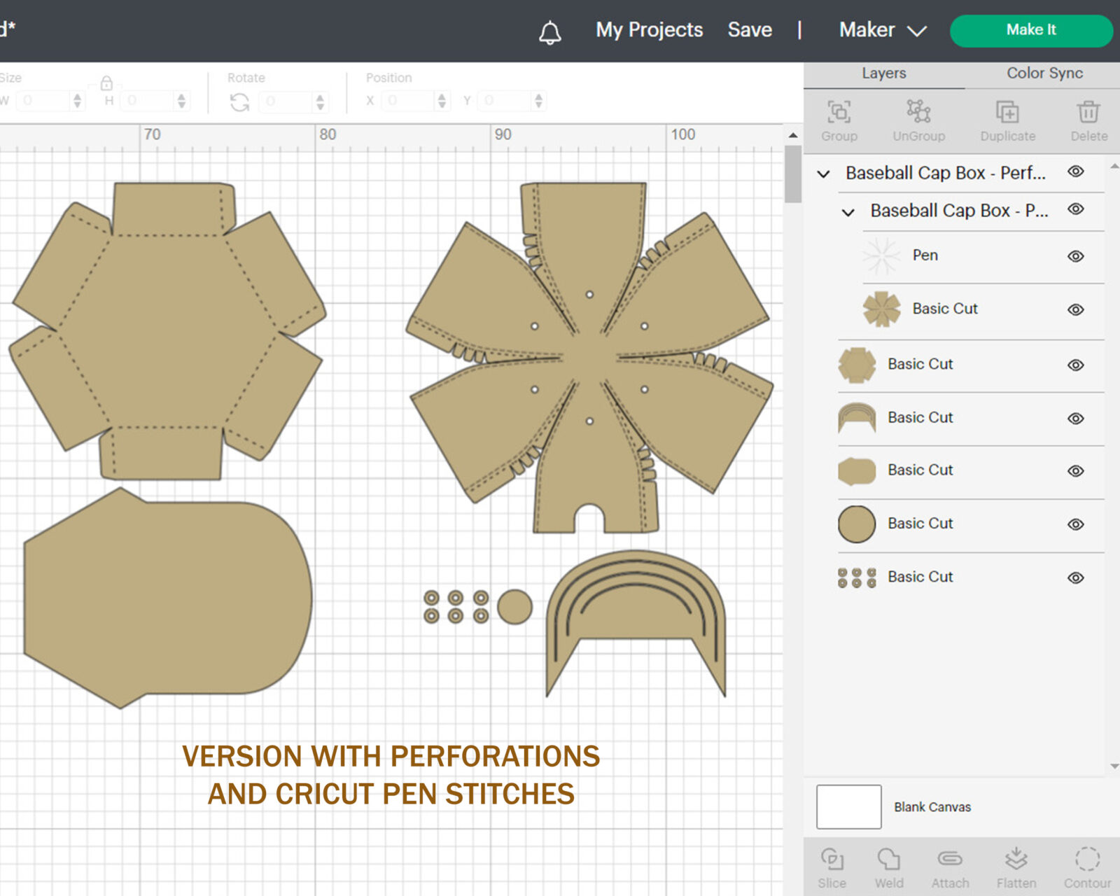 Baseball Cap Box Template