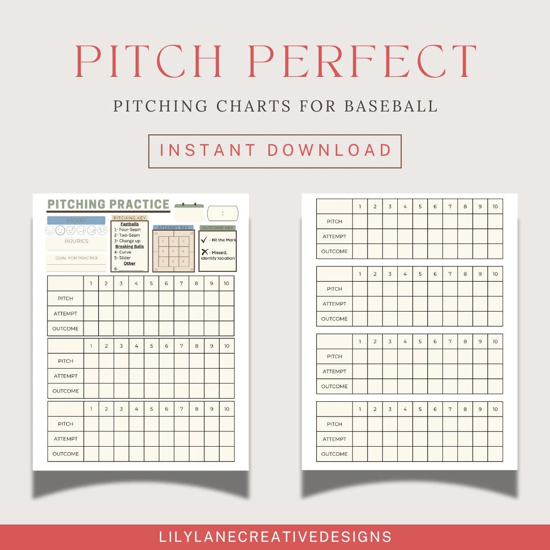 Baseball Pitching Charts Practice Baseball Pitching Charts Practice