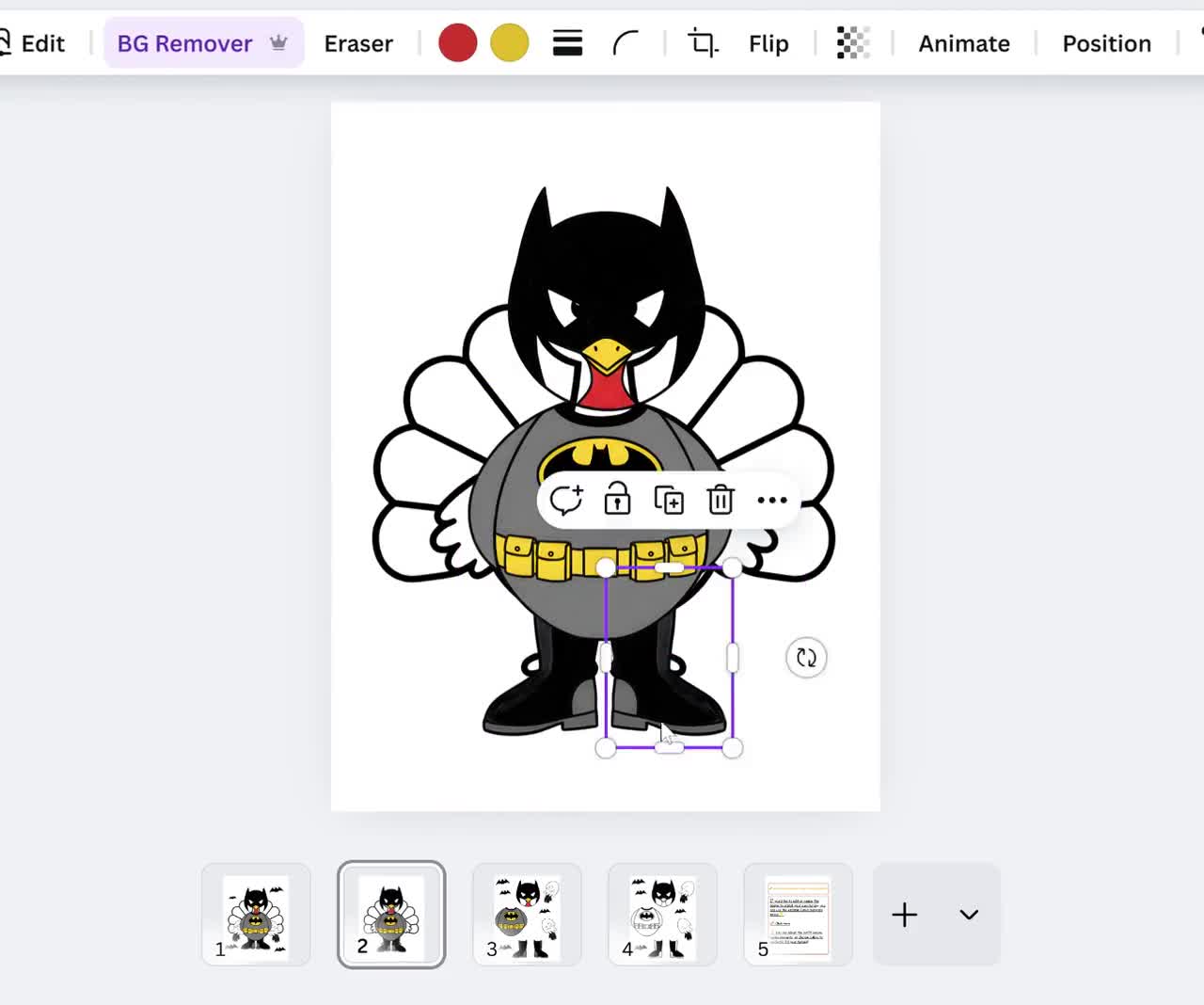 batman turkey disguise template