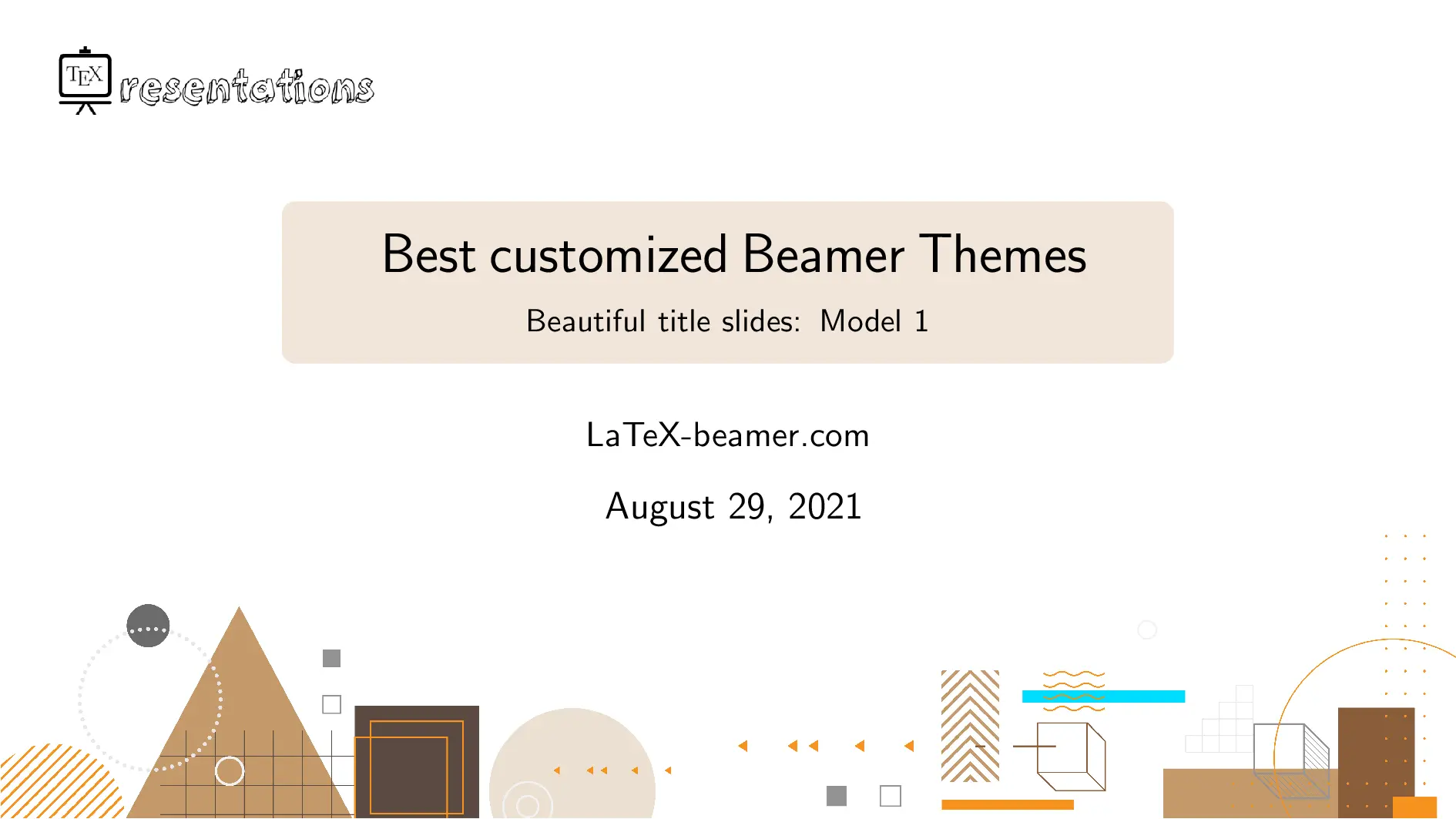 beamer presentation template feather theme
