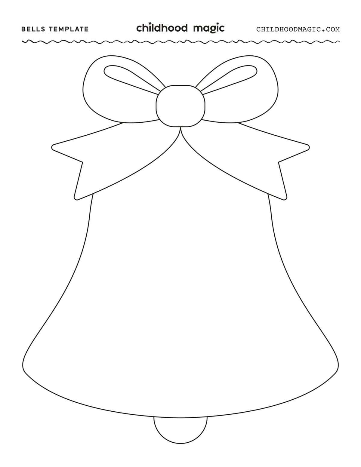 christmas bell printable template