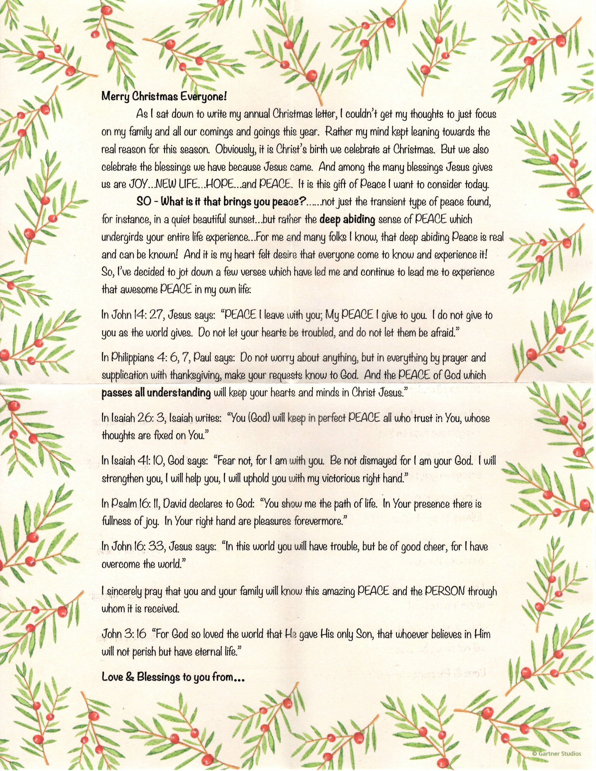 Boastful Christmas Letter Boastful Christmas Letter