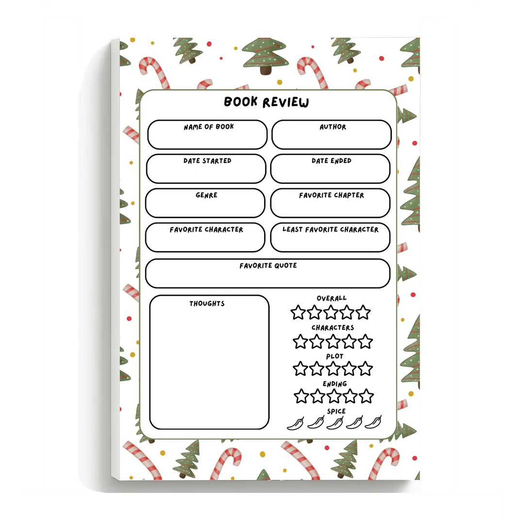 christmas book report template